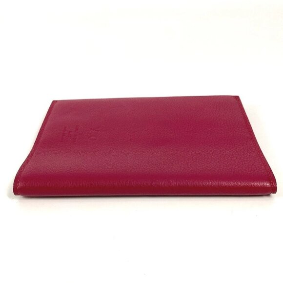 LOUIS VUITTON Logo Book Cover Book Stationery Case Note cover Leather purple - Picture 16 of 16